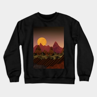 MOUNTAINS Nature Sunset Landscape Crewneck Sweatshirt